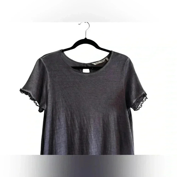 Soft Surroundings Seamoda Short Sleeve Skirt Ruched Oil
Wash Tunic-purple - Picture 11 of 13